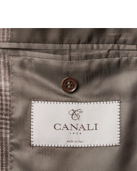 Мужской коричневый шерстяной пиджак в клетку от Canali