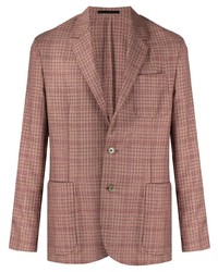 Мужской коричневый шерстяной пиджак в клетку от Paul Smith