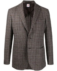 Мужской коричневый шерстяной пиджак в шотландскую клетку от Borrelli
