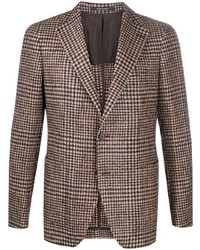 Мужской коричневый шерстяной пиджак в шотландскую клетку от Tagliatore
