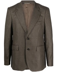 Мужской коричневый шерстяной пиджак с узором "гусиные лапки" от PT TORINO