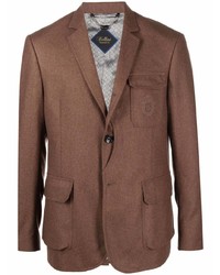 Мужской коричневый шерстяной пиджак от Billionaire