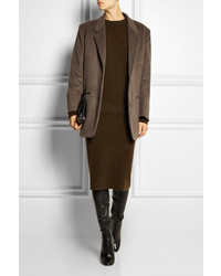 Женский коричневый шерстяной пиджак от Christophe Lemaire