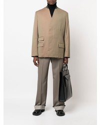 Мужской коричневый шерстяной пиджак от Maison Margiela