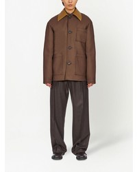 Мужской коричневый шерстяной пиджак от Ferragamo