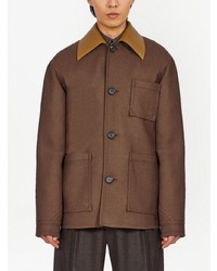 Мужской коричневый шерстяной пиджак от Ferragamo
