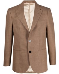 Мужской коричневый шерстяной пиджак от D4.0