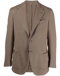Мужской коричневый шерстяной пиджак от Dell'oglio