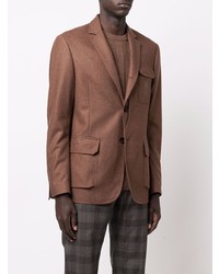 Мужской коричневый шерстяной пиджак от Billionaire