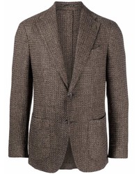 Мужской коричневый шерстяной пиджак от Lardini
