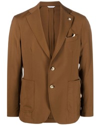 Мужской коричневый шерстяной пиджак от Manuel Ritz