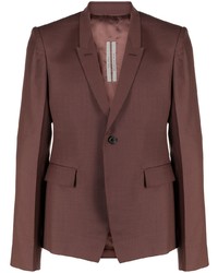 Мужской коричневый шерстяной пиджак от Rick Owens