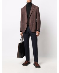 Мужской коричневый шерстяной пиджак от Lardini