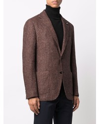 Мужской коричневый шерстяной пиджак от Lardini