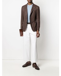 Мужской коричневый шерстяной пиджак от Tagliatore