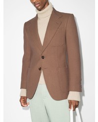 Мужской коричневый шерстяной пиджак от Gucci