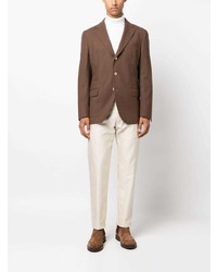 Мужской коричневый шерстяной пиджак от Eleventy