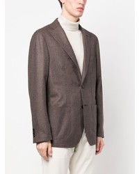Мужской коричневый шерстяной пиджак от Barba