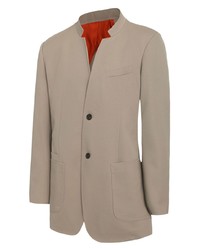 Мужской коричневый шерстяной пиджак от Shanghai Tang