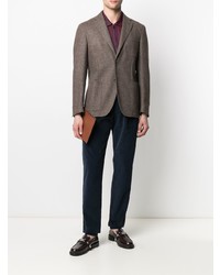 Мужской коричневый шерстяной пиджак от Corneliani