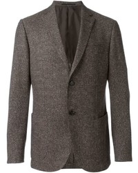 Мужской коричневый шерстяной пиджак от Z Zegna