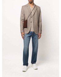 Мужской коричневый шерстяной пиджак от Zadig & Voltaire