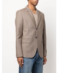 Мужской коричневый шерстяной пиджак от Zadig & Voltaire