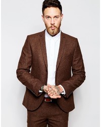 Мужской коричневый шерстяной пиджак