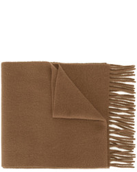 Мужской коричневый шерстяной шарф от AMI Alexandre Mattiussi