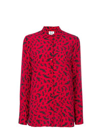 Красная блуза на пуговицах с принтом от Zoe Karssen