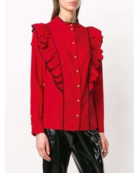 Красная блуза на пуговицах от Philosophy di Lorenzo Serafini