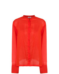Красная блуза на пуговицах от Mauro Grifoni
