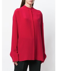 Красная блуза на пуговицах от Haider Ackermann
