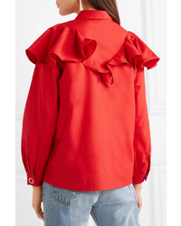 Красная блуза на пуговицах от Mother of Pearl