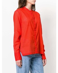 Красная блуза на пуговицах от Mauro Grifoni