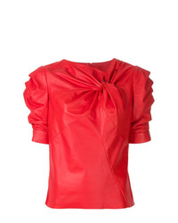 Красная блуза с коротким рукавом от Drome