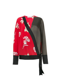 Красная блузка с длинным рукавом с принтом от Dvf Diane Von Furstenberg