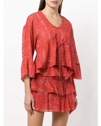 Красная блузка с длинным рукавом от IRO