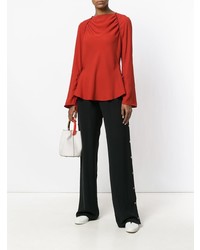 Красная блузка с длинным рукавом от Marni