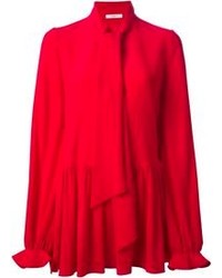 Красная блузка с длинным рукавом от Givenchy