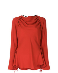 Красная блузка с длинным рукавом от Marni