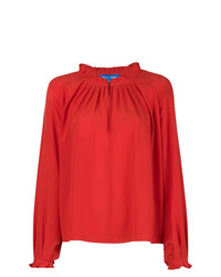 Красная блузка с длинным рукавом от MiH Jeans