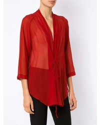 Красная блузка с длинным рукавом от Mara Mac