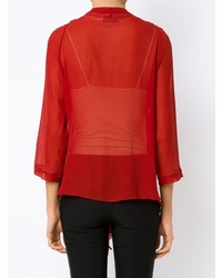 Красная блузка с длинным рукавом от Mara Mac