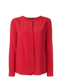 Красная блузка с длинным рукавом от Steffen Schraut