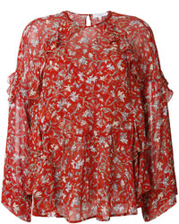 Красная блузка с принтом от IRO