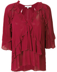 Красная блузка с рюшами от IRO