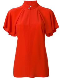 Красная блузка с рюшами от Lanvin