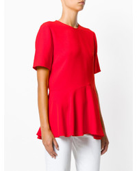 Красная блузка с рюшами от Stella McCartney