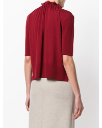 Красная блузка с рюшами от Marni